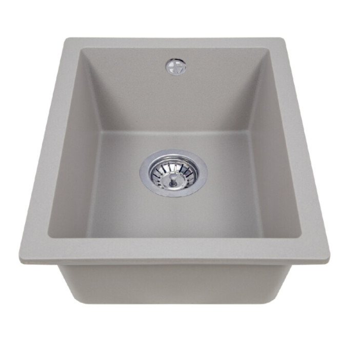 Мийка кухонна гранітна PERFELLI ESTO PGE 101-38 GREY METALLIC