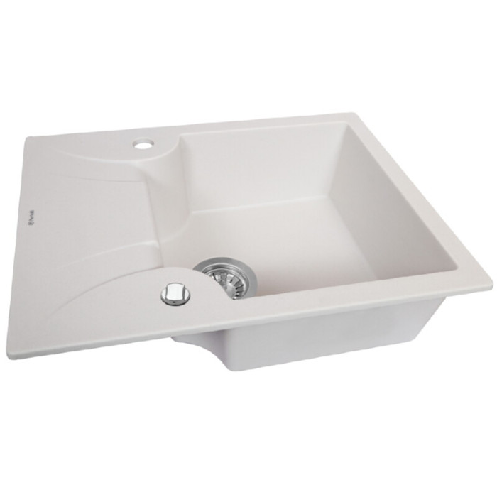 Мийка кухонна гранітна PERFELLI FELICITA PGF 134-60 WHITE