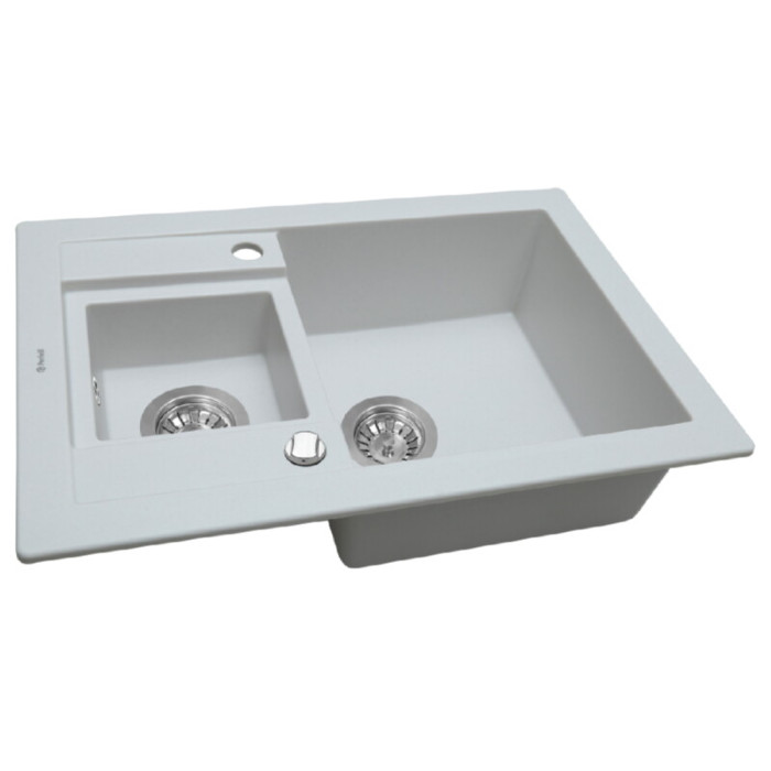 Мийка кухонна гранітна PERFELLI GRANZE PGG 506-67  WHITE