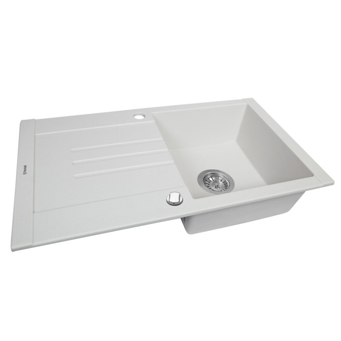 Мийка кухонна гранітна PERFELLI TINETTO PGT 114-76 WHITE