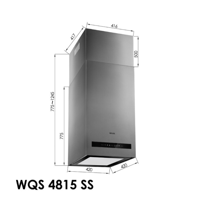 Витяжка острівна WEILOR WQS 4815 FBL