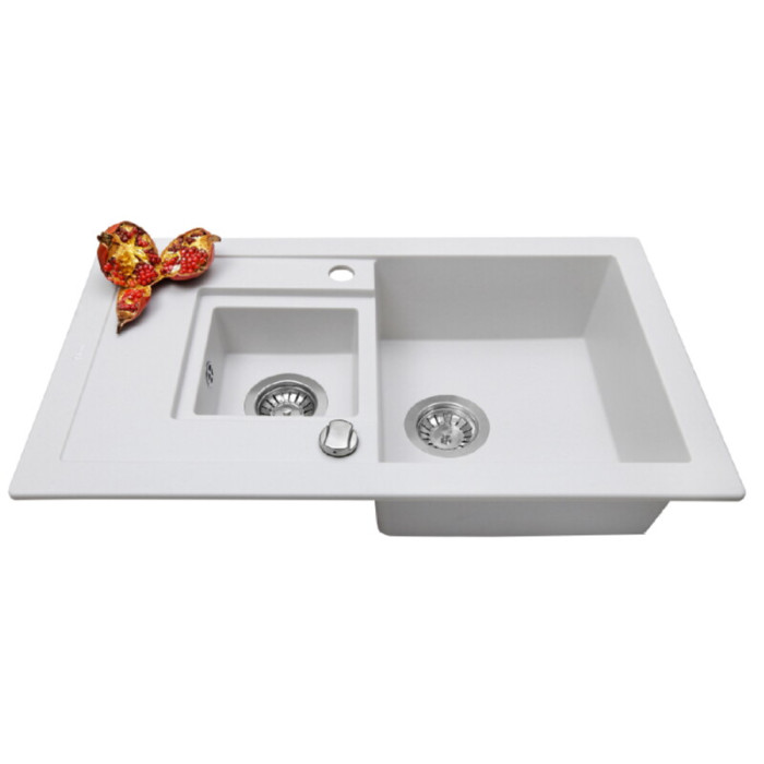 Мийка кухонна гранітна PERFELLI PIERRA PGP 536-78  WHITE