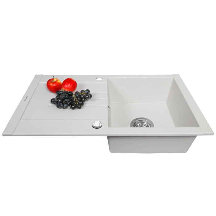 Мийка кухонна гранітна PERFELLI TINETTO PGT 114-76 WHITE