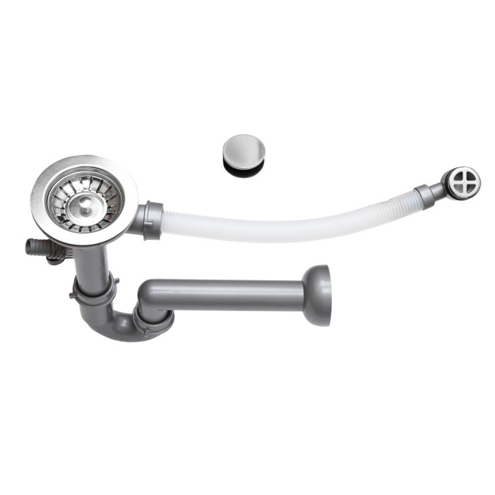 Мийка кухонна гранітна PERFELLI ESTO PGE 101-22 GREY METALLIC