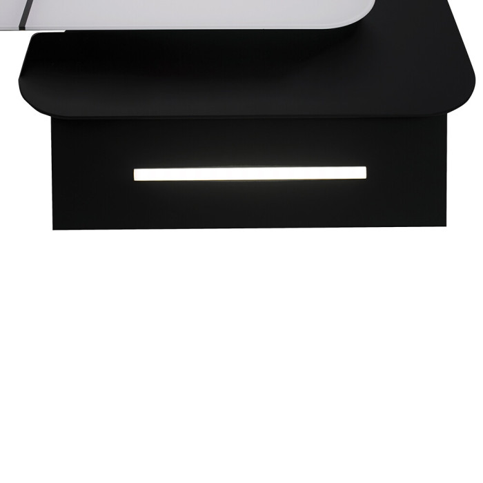 Витяжка декоративна похила PERFELLI DNS 9753 B 1100 WH/BL LED Strip