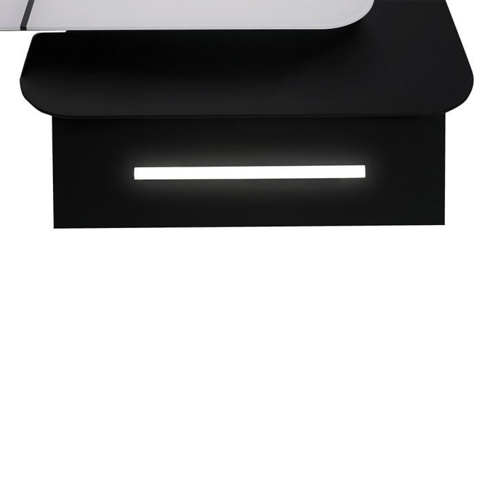 Витяжка декоративна похила PERFELLI DNS 6753 B 1100 WH/BL LED Strip