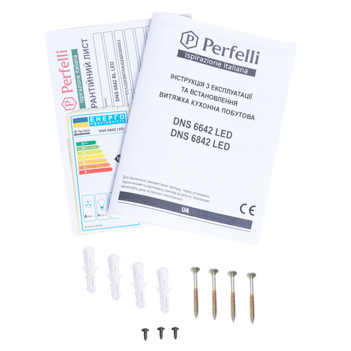 Витяжка декоративна похила PERFELLI DNS 6642 BL LED