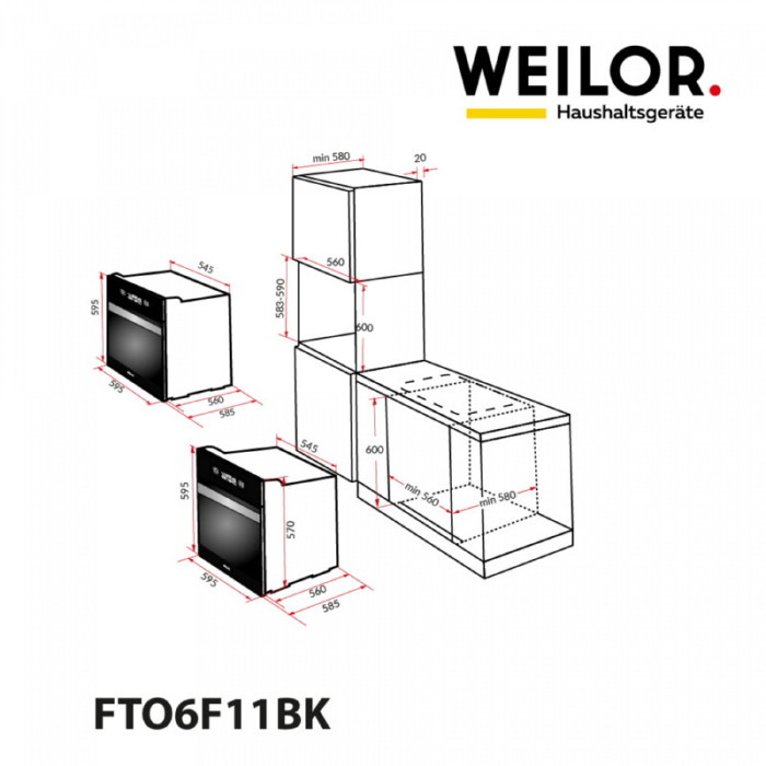 Духовка WEILOR FTO6F11BK