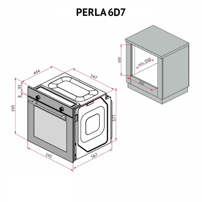 Духова шафа електрична PERFELLI PERLA 6D7 BIANCO