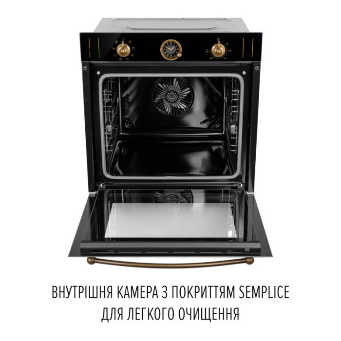 Духова шафа електрична PERFELLI VINTAGE 6A8N NERO
