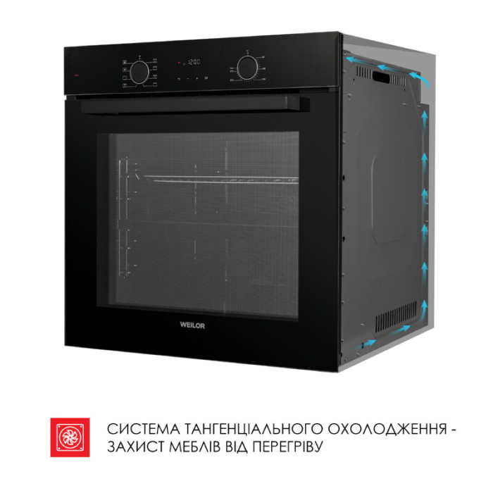 Духова шафа електрична WEILOR FDO6F82BK