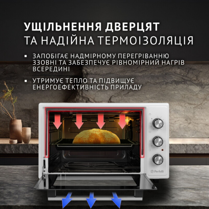 Електрична піч PERFELLI CLASSIC 37 WHITE