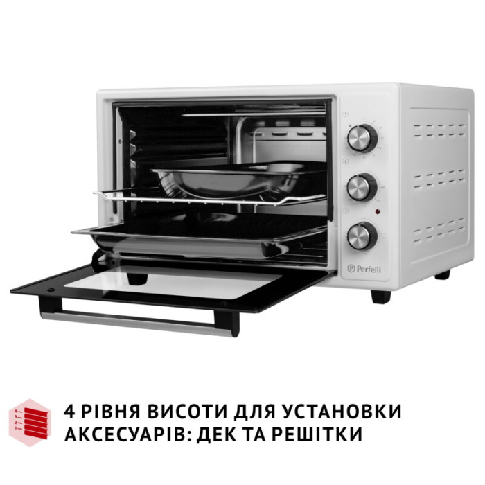 Електрична піч PERFELLI CLASSIC 37 WHITE