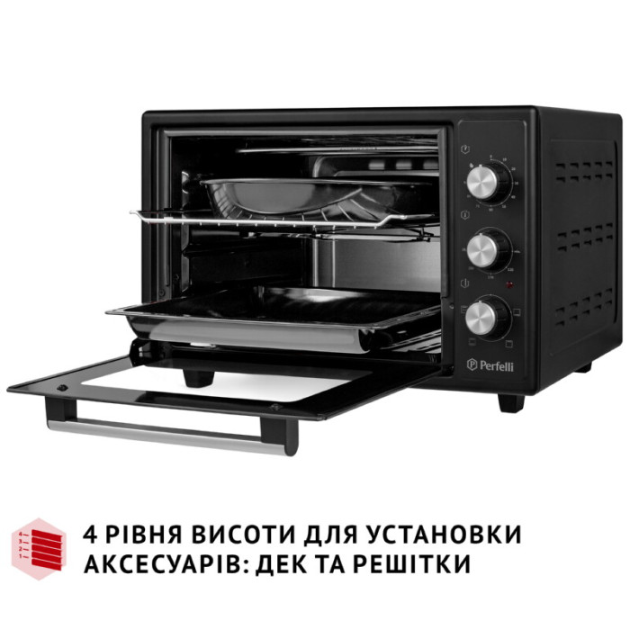 Електрична піч PERFELLI MIRAGE 37 BLACK