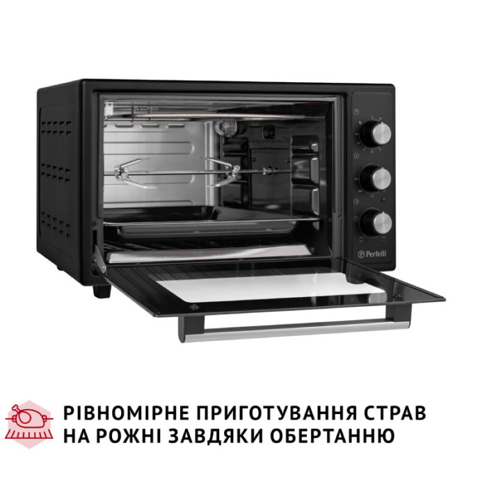Електрична піч PERFELLI MIRAGE 37 BLACK