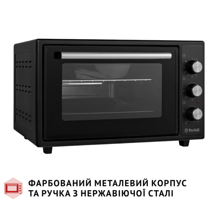 Електрична піч PERFELLI MIRAGE 37 BLACK