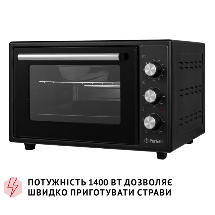 Електрична піч PERFELLI MIRAGE 37 BLACK