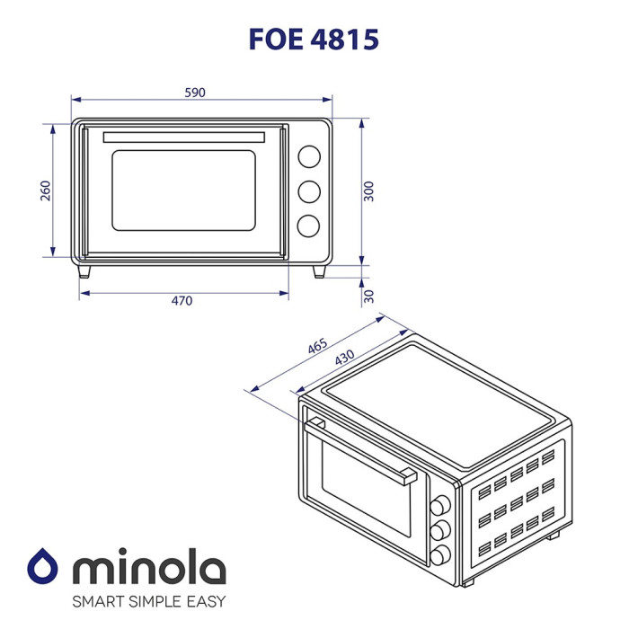 Електрична піч MINOLA FOE 4815 WH