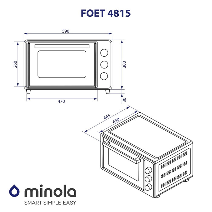 Електрична піч MINOLA FOET 4815 WH