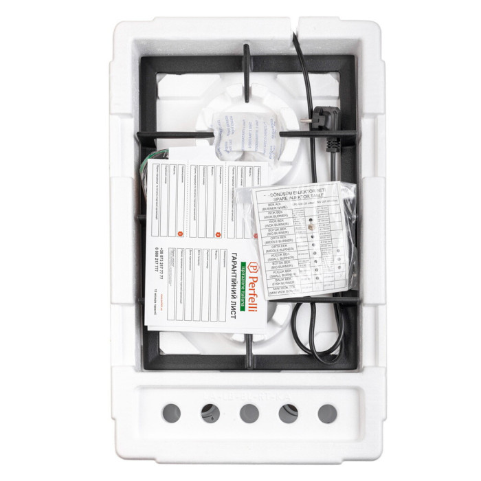 Поверхня газова на металі PERFELLI Domino HGM 31424 WH