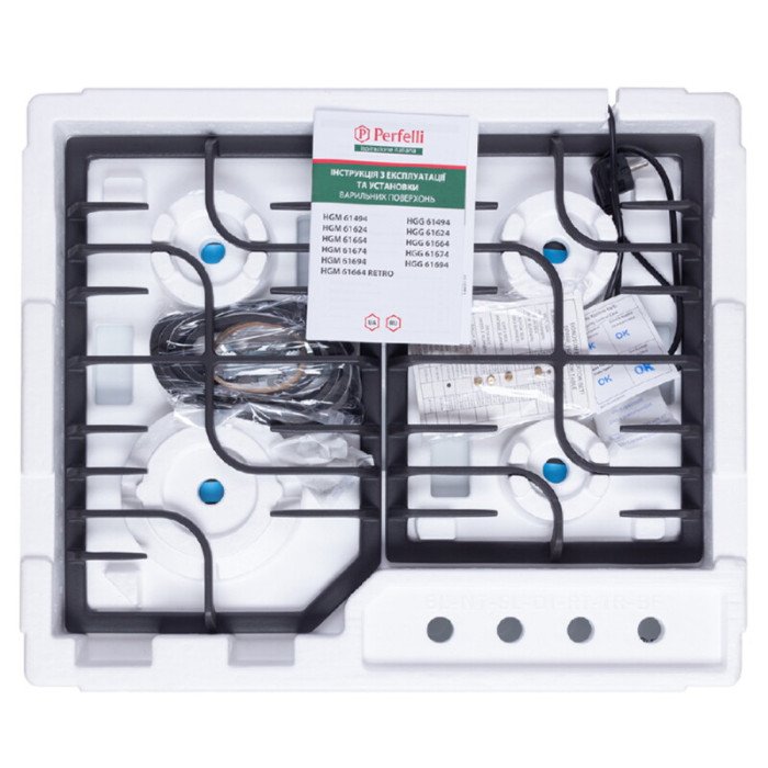 Поверхня газова на металі PERFELLI HGM 61664 WH