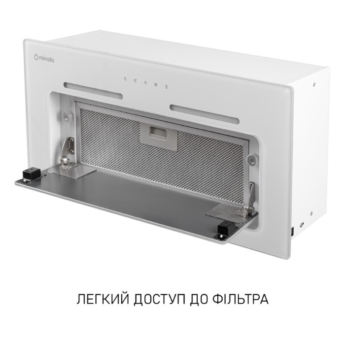 Витяжка повновбудована MINOLA HBI 6473 BL GLASS 800 LED Line