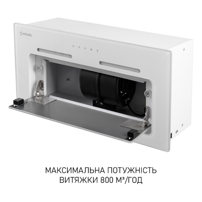 Витяжка повновбудована MINOLA HBI 6473 BL GLASS 800 LED Line