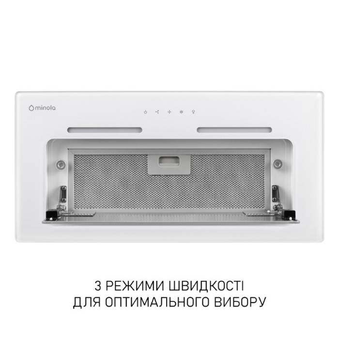 Витяжка повновбудована MINOLA HBI 6473 WH GLASS 800 LED Line