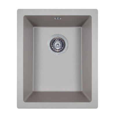 Мийка кухонна гранітна PERFELLI ESTO PGE 101-38 GREY METALLIC
