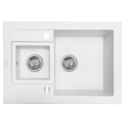 Мийка кухонна гранітна PERFELLI GRANZE PGG 506-67  WHITE