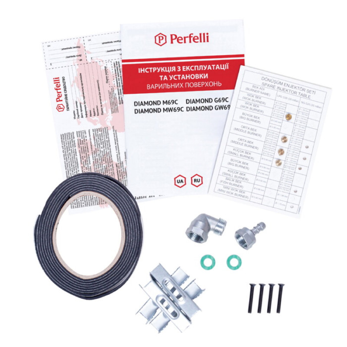 Поверхня газова на металі PERFELLI DIAMOND M69C BIANCO
