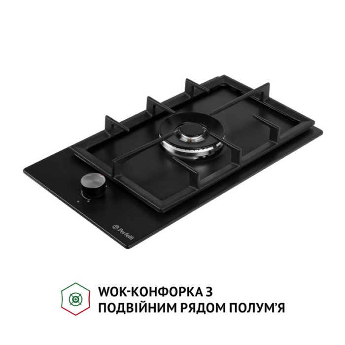 Поверхня газова Domino на металі PERFELLI HGM 31404 BL