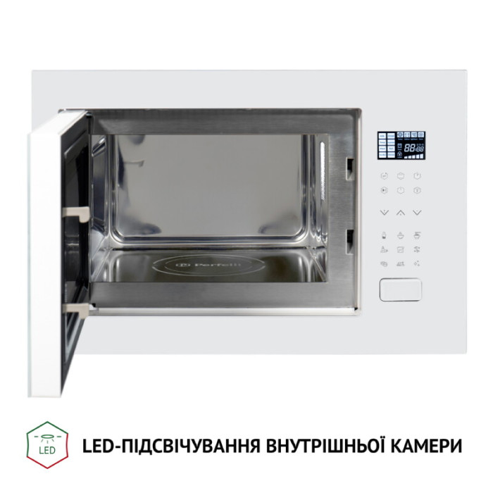 Повновбудована мікрохвильова піч PERFELLI BM 255S GLW