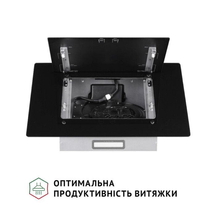 Витяжка декоративна похила PERFELLI DN 6142 BL LED