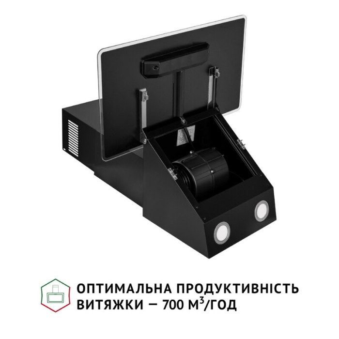 Витяжка декоративна похила PERFELLI VICCO 6HSR NERO