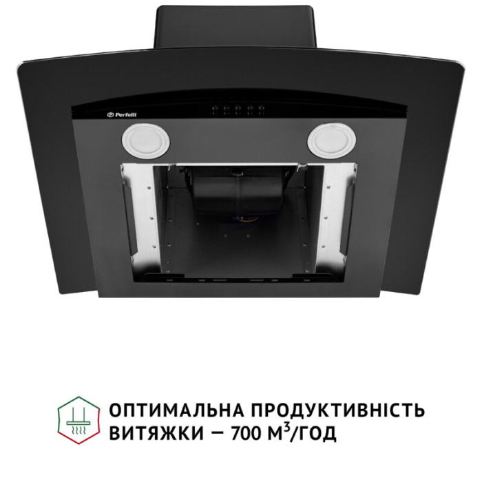 Витяжка декоративна зі склом PERFELLI GRASSI 6HMB NERO