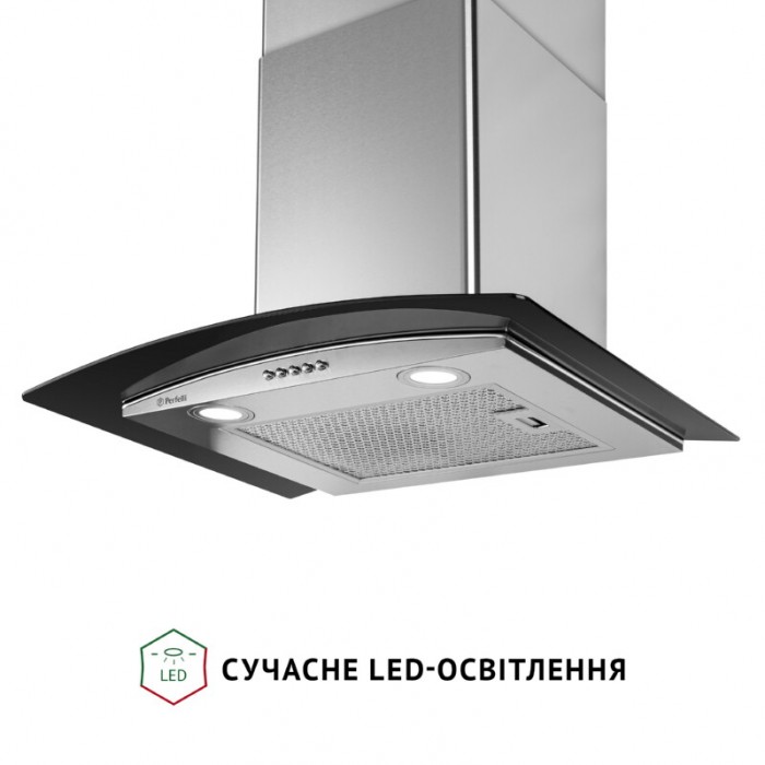 Витяжка декоративна зі склом PERFELLI GRASSI 6HMX INOX