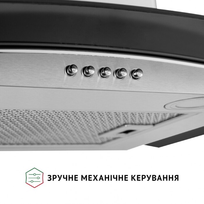 Витяжка декоративна зі склом PERFELLI GRASSI 6HMX INOX