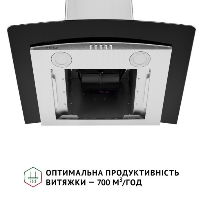Витяжка декоративна зі склом PERFELLI GRASSI 6HMX INOX