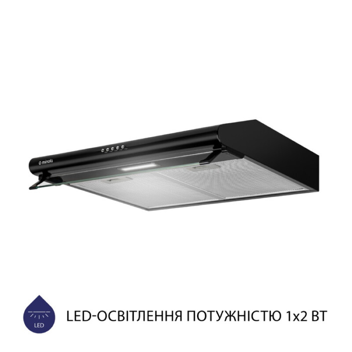 Витяжка плоска MINOLA HPL 615 BL