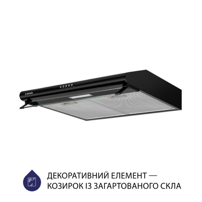 Витяжка плоска MINOLA HPL 615 BL