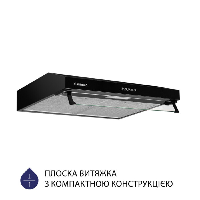 Витяжка плоска MINOLA HPL 617 BL