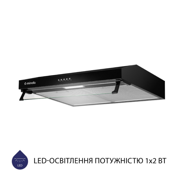 Витяжка плоска MINOLA HPL 617 BL