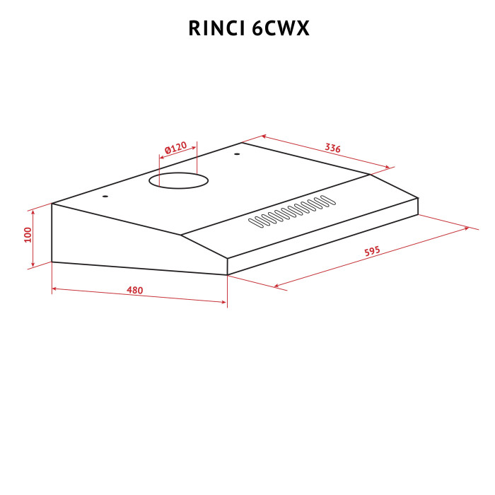 Витяжка плоска PERFELLI RINCI 6CWX BIANCO