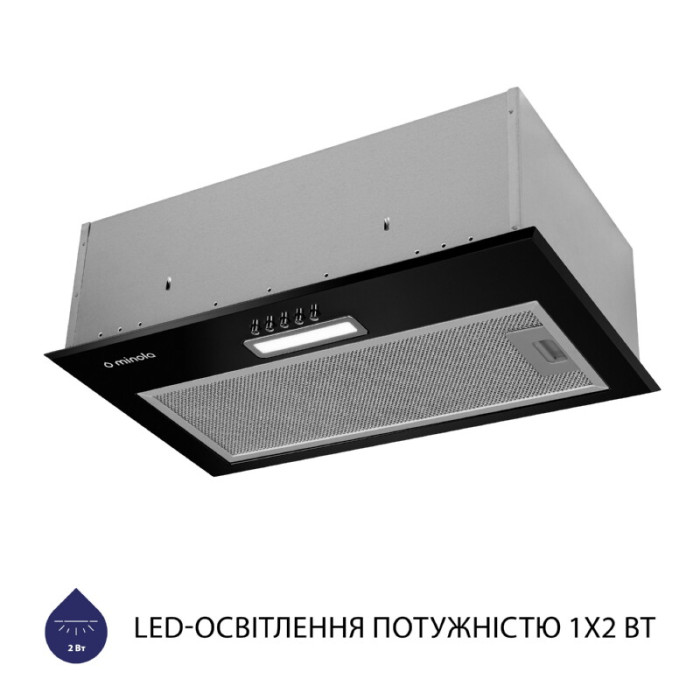 Витяжка повновбудована MINOLA HBI 5614 BL 1000 LED