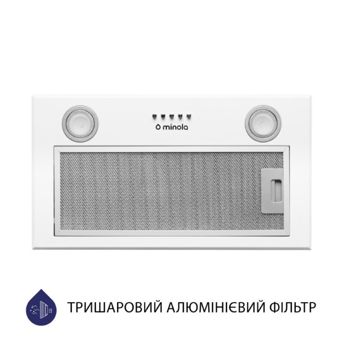 Витяжка повновбудована MINOLA HBI 5722 WH 1200 LED