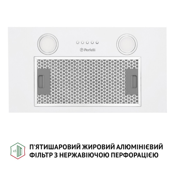 Витяжка повновбудована PERFELLI BI 5252 WH 700 LED