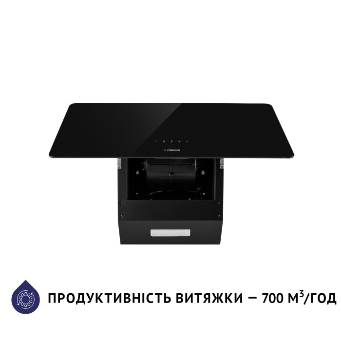 Витяжка декоративна похила MINOLA HVS 5224 BL 700 LED