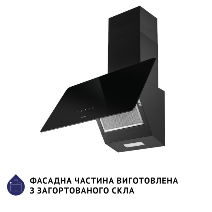 Витяжка декоративна похила MINOLA HVS 6224 BL 700 LED