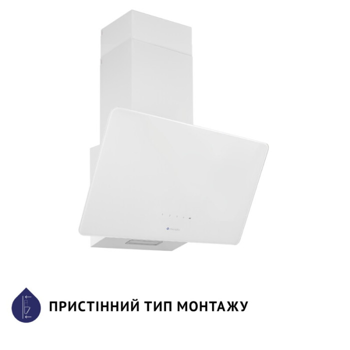 Витяжка декоративна похила MINOLA HVS 6224 WH 700 LED